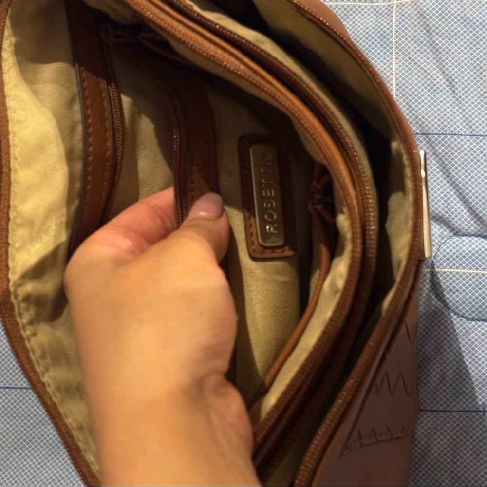 Rosetti Brown Crossbody Bag with Structured Design